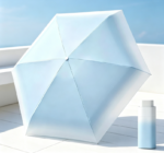 Gradient Solid-Color 6-Rib Capsule Sun Umbrella – Ultra-Light, Portable Mini Parasol (UV-Blocking, All-Weather) - Image 2