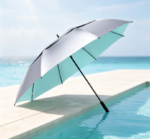 Double-Layer, Two-Tone Outdoor Long-Handle Sun Umbrella – UV-Blocking Straight-Shaft Umbrella with Silver Coating - Image 2