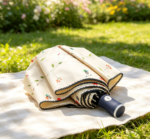 Portable Folding Sun Umbrella with Small Floral Print – Lightweight UV-Protection Parasol - Image 2