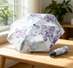 Watercolor Wisteria Print Folding Parasol