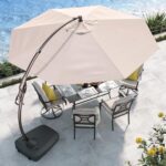 Seaside Pool Cantilever Patio Parasol Large Size Outdoor Offset Parasol - Image 2