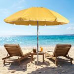 French-Style Yellow Garden/Patio Umbrella – Center-Pole Shade for Lounging Areas - Image 2