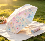 Children's Colorful Cartoon Butterfly Folding Sun Umbrella - Image 2